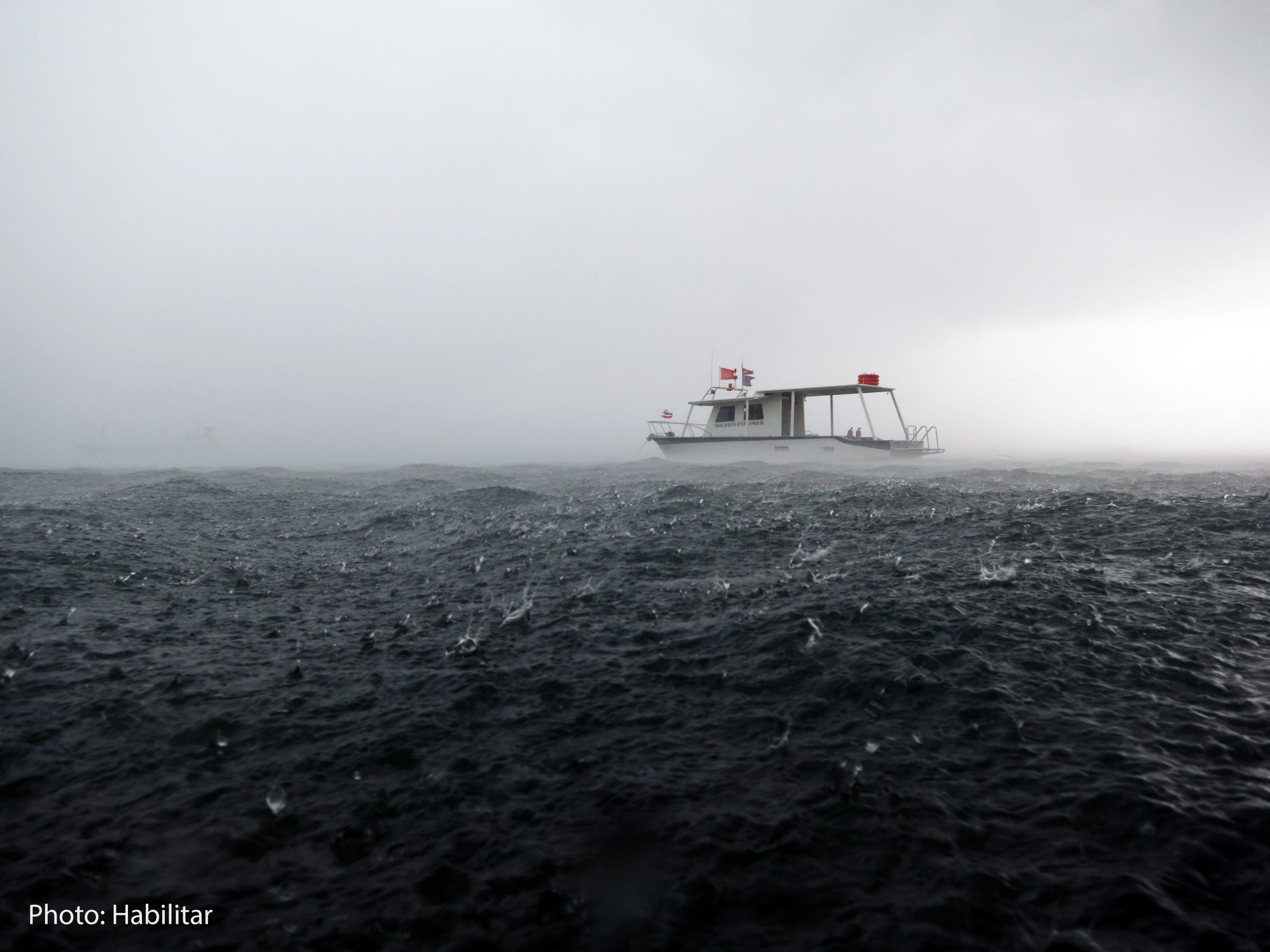 Boat in storm